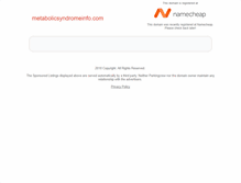 Tablet Screenshot of metabolicsyndromeinfo.com
